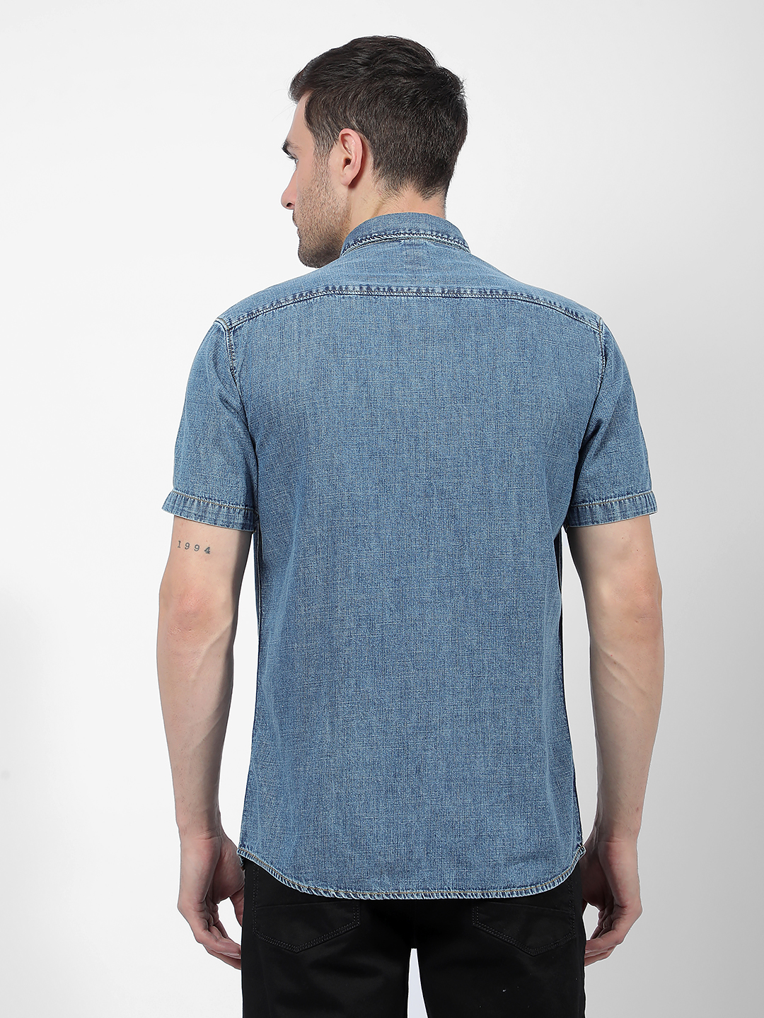 Numero Uno Men Solid Blue Shirt